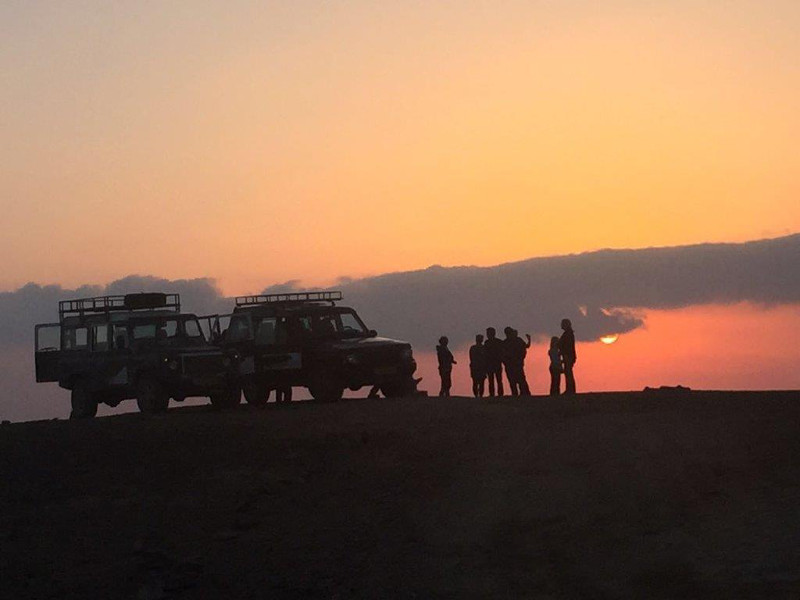 Sunrise Jeeps at Ramon Crater